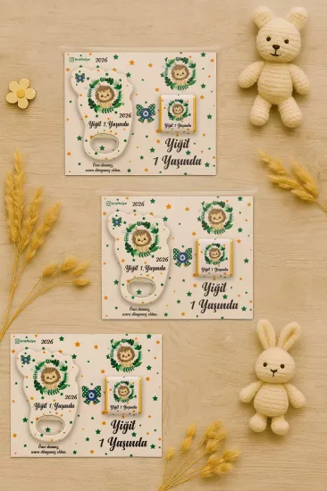 Yeni Doğan Bebek, Doğum Günü, Baby Shower, Diş Buğdayı Hediyesi Çikolatalı Ayak İzi Açacak Magnet