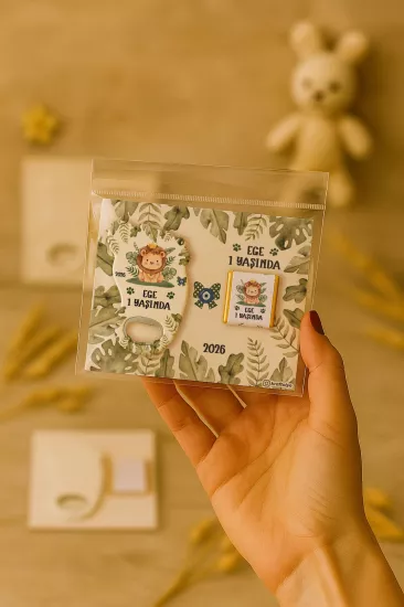 Yeni Doğan Bebek, Doğum Günü, Baby Shower, Diş Buğdayı Hediyesi Çikolatalı Ayak İzi Açacak Magnet