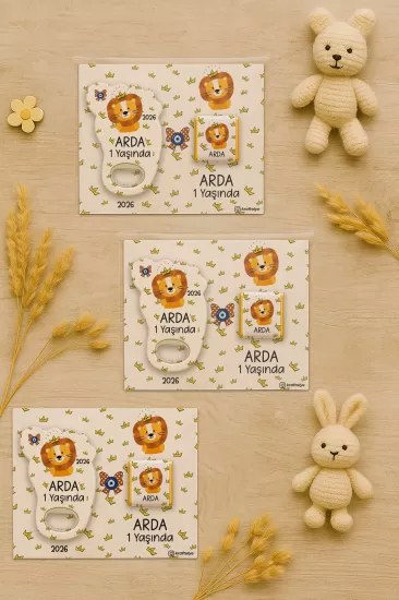Yeni Doğan Bebek, Doğum Günü, Baby Shower, Diş Buğdayı Hediyesi Çikolatalı Ayak İzi Açacak Magnet