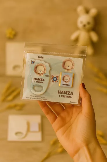 Yeni Doğan Bebek, Doğum Günü, Baby Shower, Diş Buğdayı Hediyesi Çikolatalı Ayak İzi Açacak Magnet