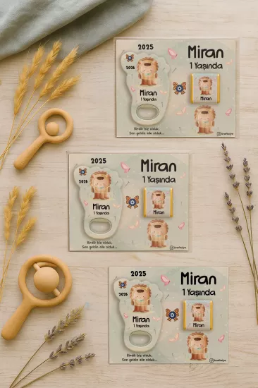 Yeni Doğan Bebek, Doğum Günü, Baby Shower, Diş Buğdayı Hediyesi Çikolatalı Ayak İzi Açacak Magnet