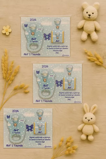 Yeni Doğan Bebek, Doğum Günü, Baby Shower, Diş Buğdayı Hediyesi Çikolatalı Ayak İzi Açacak Magnet
