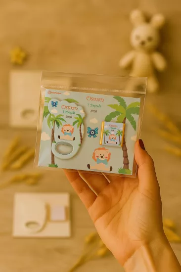 Yeni Doğan Bebek, Doğum Günü, Baby Shower, Diş Buğdayı Hediyesi Çikolatalı Ayak İzi Açacak Magnet