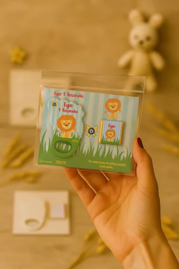 Yeni Doğan Bebek, Doğum Günü, Baby Shower, Diş Buğdayı Hediyesi Çikolatalı Ayak İzi Açacak Magnet