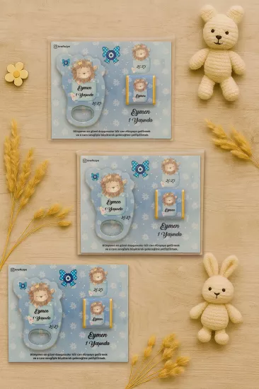 Yeni Doğan Bebek, Doğum Günü, Baby Shower, Diş Buğdayı Hediyesi Çikolatalı Ayak İzi Açacak Magnet