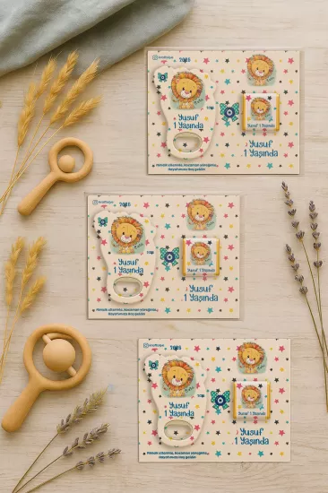Yeni Doğan Bebek, Doğum Günü, Baby Shower, Diş Buğdayı Hediyesi Çikolatalı Ayak İzi Açacak Magnet