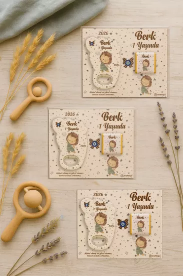 Yeni Doğan Bebek, Doğum Günü, Baby Shower, Diş Buğdayı Hediyesi Çikolatalı Ayak İzi Açacak Magnet