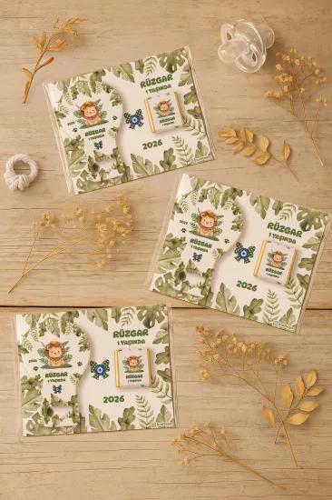 Çikolatalı Balon Açacak Magnet | Bebek Magnetleri