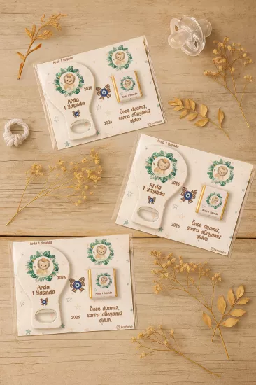 Çikolatalı Balon Açacak Magnet | Bebek Magnetleri