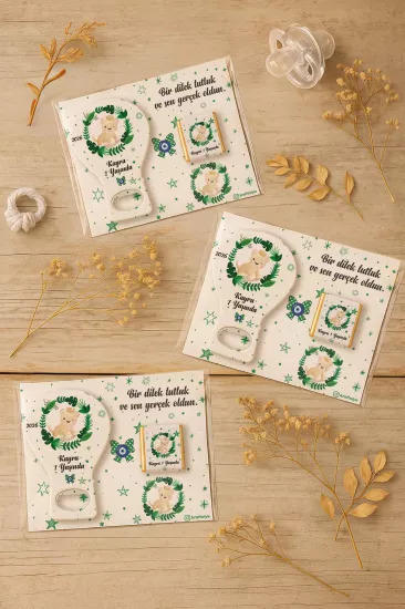 Çikolatalı Balon Açacak Magnet | Bebek Magnetleri