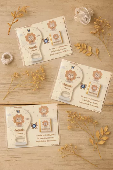 Çikolatalı Balon Açacak Magnet | Bebek Magnetleri