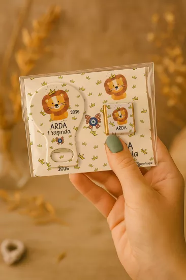Çikolatalı Balon Açacak Magnet | Bebek Magnetleri