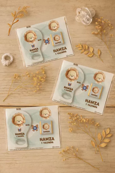 Çikolatalı Balon Açacak Magnet | Bebek Magnetleri