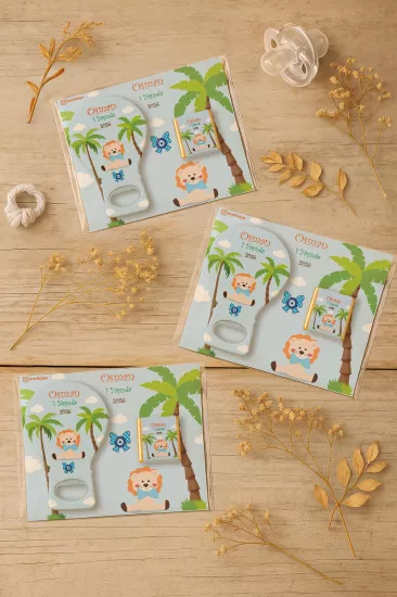 Çikolatalı Balon Açacak Magnet | Bebek Magnetleri