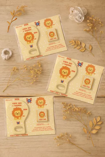 Çikolatalı Balon Açacak Magnet | Bebek Magnetleri