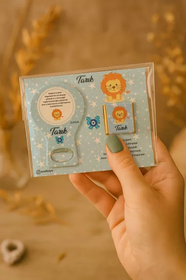 Çikolatalı Balon Açacak Magnet | Bebek Magnetleri