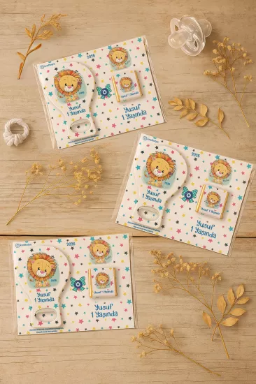 Çikolatalı Balon Açacak Magnet | Bebek Magnetleri