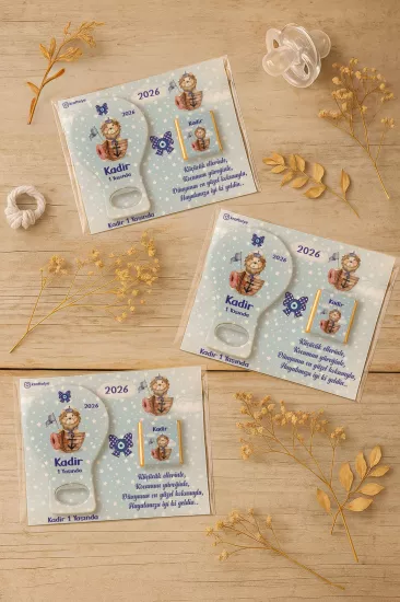 Çikolatalı Balon Açacak Magnet | Bebek Magnetleri