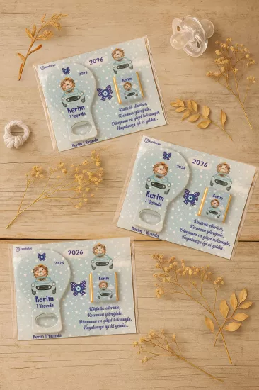 Çikolatalı Balon Açacak Magnet | Bebek Magnetleri