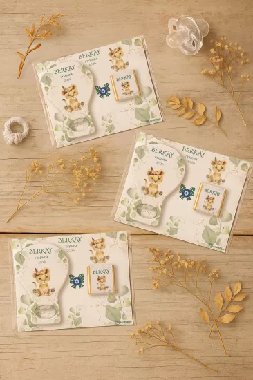 Çikolatalı Balon Açacak Magnet | Bebek Magnetleri