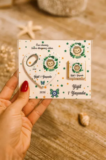 Çikolatalı Kalp Açacak Magnet | Yeni Doğan, Doğum Günü, Baby Shower Hediyesi
