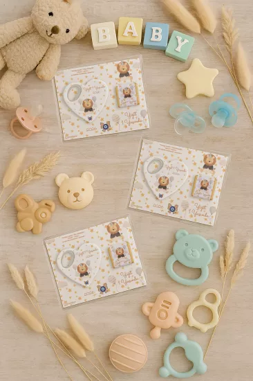 Çikolatalı Kalp Açacak Magnet | Yeni Doğan, Doğum Günü, Baby Shower Hediyesi