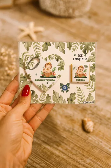 Çikolatalı Kalp Açacak Magnet | Yeni Doğan, Doğum Günü, Baby Shower Hediyesi