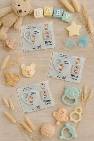 Çikolatalı Kalp Açacak Magnet | Yeni Doğan, Doğum Günü, Baby Shower Hediyesi