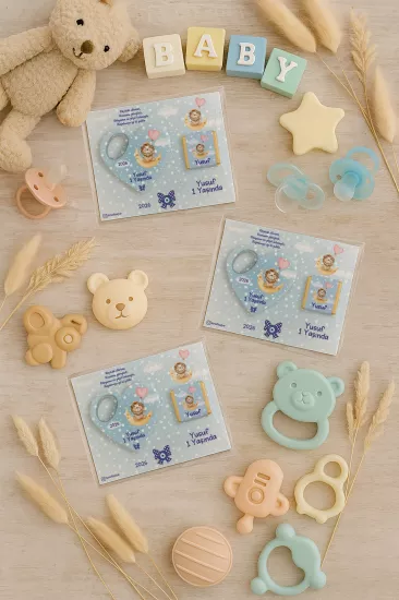 Çikolatalı Kalp Açacak Magnet | Yeni Doğan, Doğum Günü, Baby Shower Hediyesi