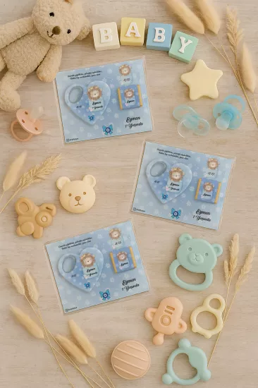 Çikolatalı Kalp Açacak Magnet | Yeni Doğan, Doğum Günü, Baby Shower Hediyesi