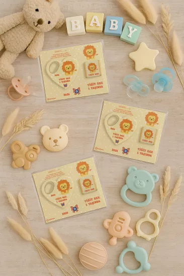 Çikolatalı Kalp Açacak Magnet | Yeni Doğan, Doğum Günü, Baby Shower Hediyesi