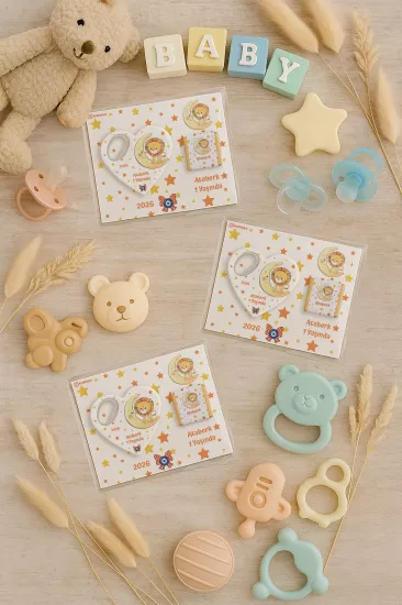 Çikolatalı Kalp Açacak Magnet | Yeni Doğan, Doğum Günü, Baby Shower Hediyesi