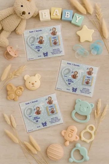 Çikolatalı Kalp Açacak Magnet | Yeni Doğan, Doğum Günü, Baby Shower Hediyesi