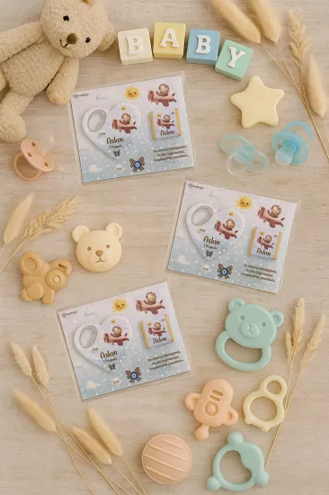 Çikolatalı Kalp Açacak Magnet | Yeni Doğan, Doğum Günü, Baby Shower Hediyesi