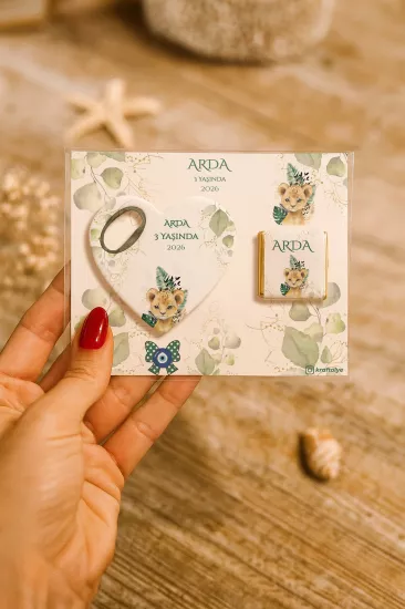 Çikolatalı Kalp Açacak Magnet | Yeni Doğan, Doğum Günü, Baby Shower Hediyesi