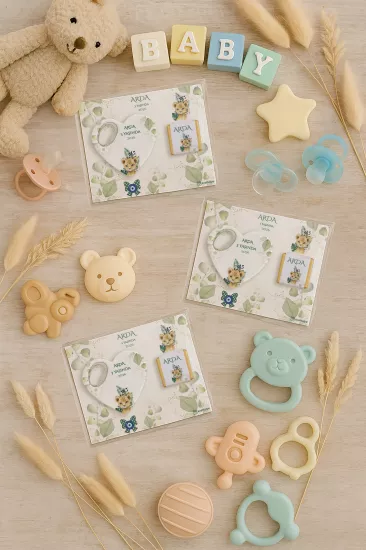 Çikolatalı Kalp Açacak Magnet | Yeni Doğan, Doğum Günü, Baby Shower Hediyesi