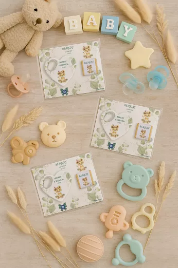 Çikolatalı Kalp Açacak Magnet | Yeni Doğan, Doğum Günü, Baby Shower Hediyesi