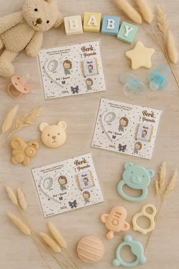 Çikolatalı Kalp Açacak Magnet | Yeni Doğan, Doğum Günü, Baby Shower Hediyesi