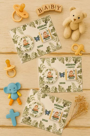 Yeni Doğan ve Baby Shower Çikolatalı Kapak Açacak Magnet Hediyelikleri