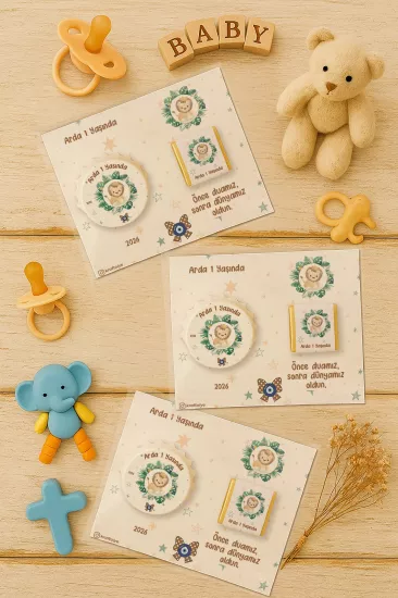 Yeni Doğan ve Baby Shower Çikolatalı Kapak Açacak Magnet Hediyelikleri