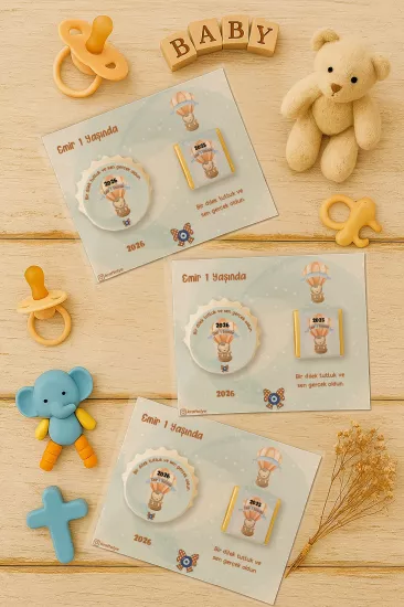 Yeni Doğan ve Baby Shower Çikolatalı Kapak Açacak Magnet Hediyelikleri