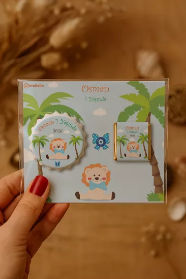Yeni Doğan ve Baby Shower Çikolatalı Kapak Açacak Magnet Hediyelikleri
