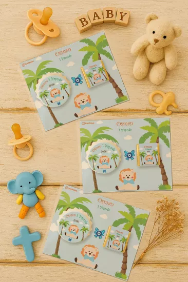 Yeni Doğan ve Baby Shower Çikolatalı Kapak Açacak Magnet Hediyelikleri