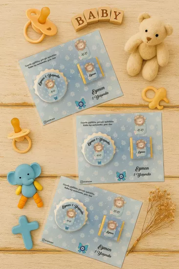 Yeni Doğan ve Baby Shower Çikolatalı Kapak Açacak Magnet Hediyelikleri