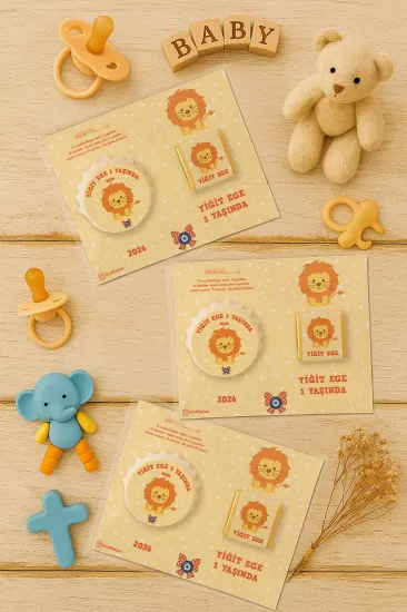 Yeni Doğan ve Baby Shower Çikolatalı Kapak Açacak Magnet Hediyelikleri