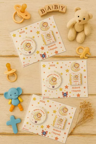 Yeni Doğan ve Baby Shower Çikolatalı Kapak Açacak Magnet Hediyelikleri