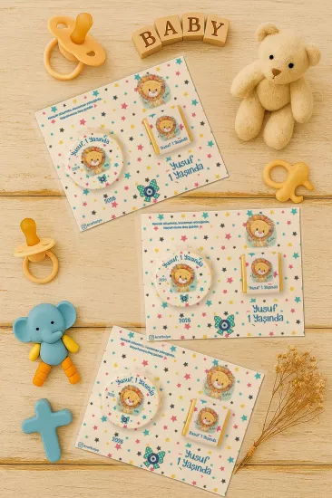 Yeni Doğan ve Baby Shower Çikolatalı Kapak Açacak Magnet Hediyelikleri