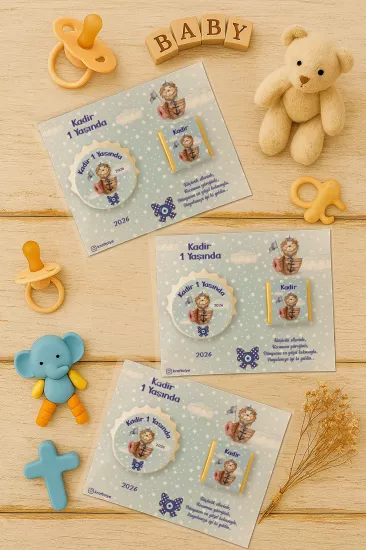 Yeni Doğan ve Baby Shower Çikolatalı Kapak Açacak Magnet Hediyelikleri