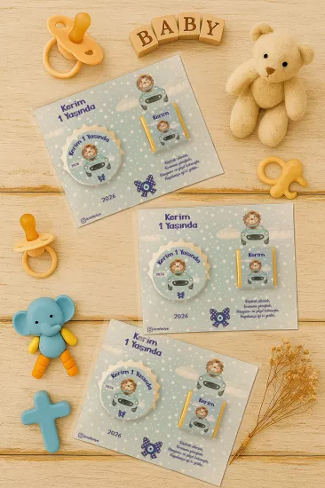 Yeni Doğan ve Baby Shower Çikolatalı Kapak Açacak Magnet Hediyelikleri