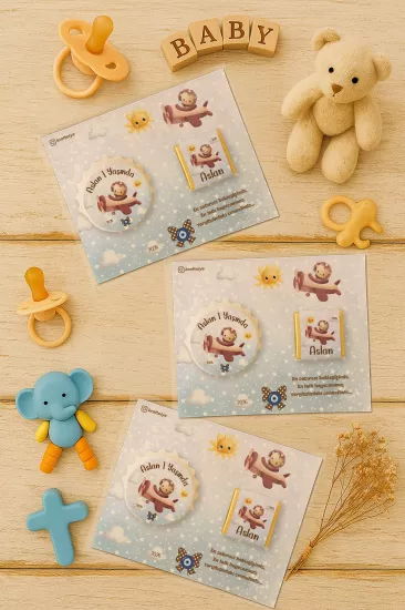 Yeni Doğan ve Baby Shower Çikolatalı Kapak Açacak Magnet Hediyelikleri